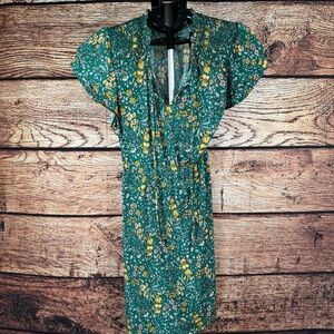 Kaileigh Teal Floral Mini Dress